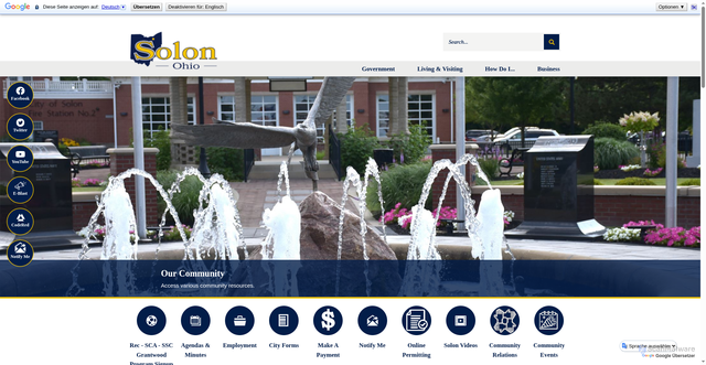 Security scan screenshot of https://www.solonohio.gov/