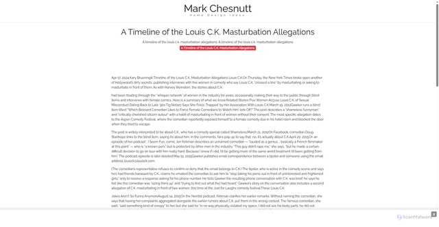Security scan screenshot of https://gobeavercountyhugo-vw19kiqks4.edgeone.app/22627-a-timeline-of-the-louis-ck-masturbation-allegations.html