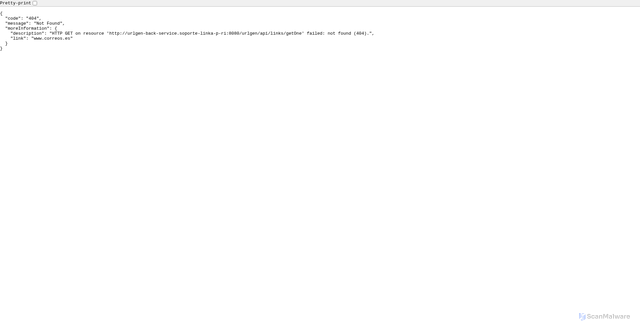 Security scan screenshot of https://api1.correos.es