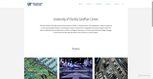 Security scan screenshot of https://geoplan.ufl.edu