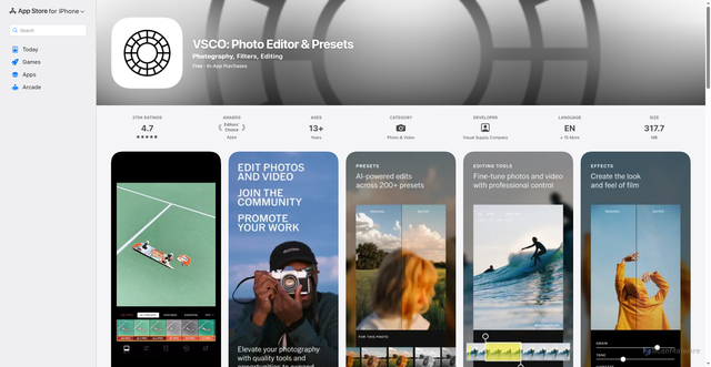Security scan screenshot of https://vs.co/