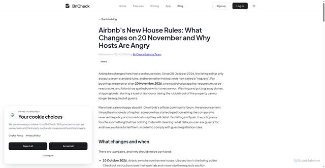 Security scan screenshot of https://bncheck.com/en/blog/airbnb-new-house-rules-hosts