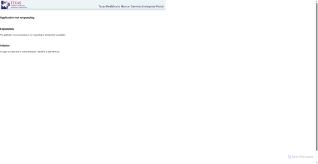 Security scan screenshot of https://hhsportal.hhs.state.tx.us