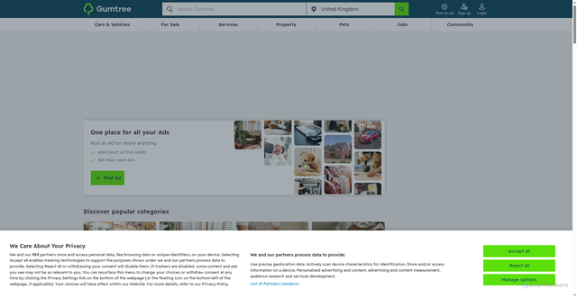 Security scan screenshot of https://gumtree.com