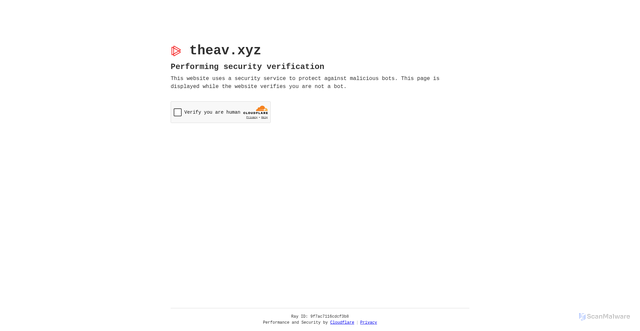 Security scan screenshot of https://theav.xyz