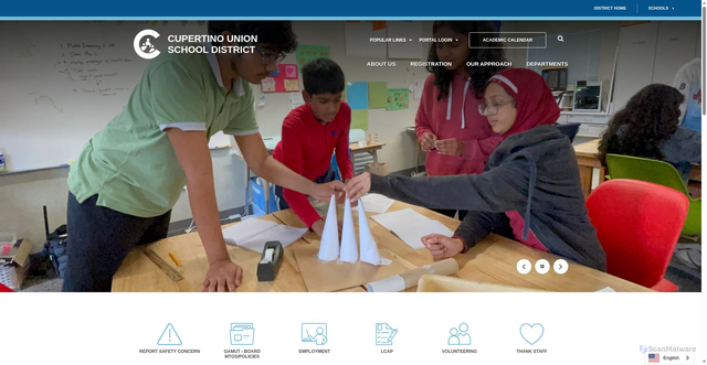 Security scan screenshot of https://www.cusdk8.org/
