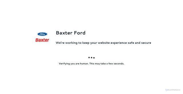 Security scan screenshot of https://www.baxterford.com