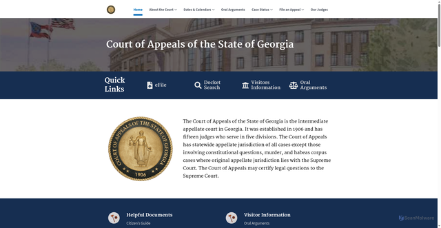 Security scan screenshot of https://gaappeals.gov/