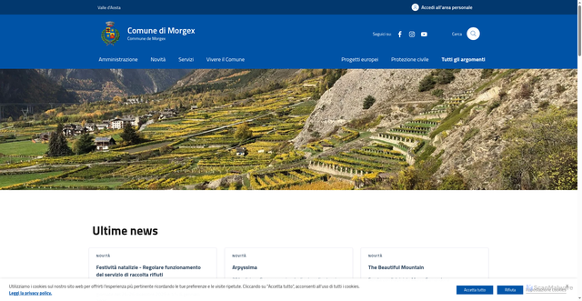 Security scan screenshot of https://www.comune.morgex.ao.it/
