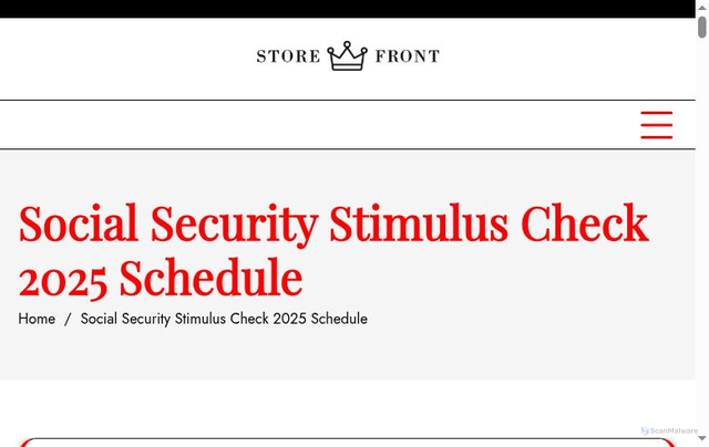 Security scan screenshot of https://jordanerogov.pages.dev/xvnm-2025-social-security-stimulus-check-2025-schedule-enkom/
