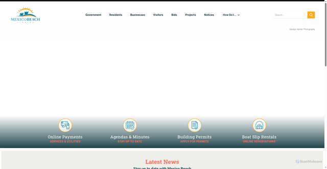 Security scan screenshot of https://mexicobeachfl.gov/