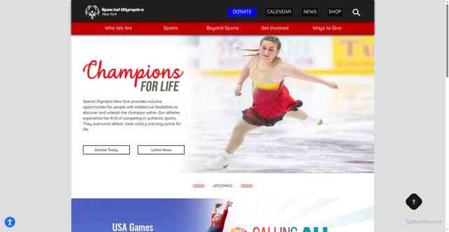 Security scan screenshot of https://www.specialolympics-ny.org/