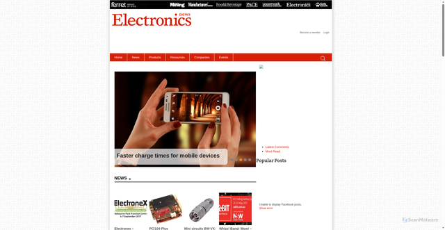 Security scan screenshot of https://electronicsnews.com.au