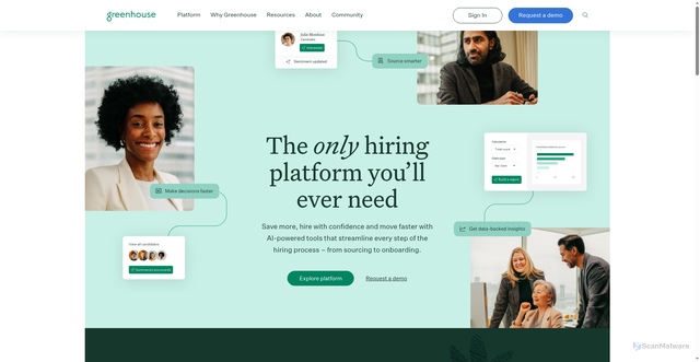 Security scan screenshot of https://boards.us.greenhouse.io