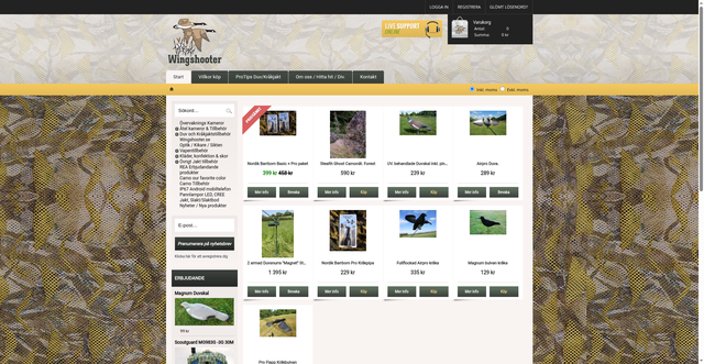 Security scan screenshot of https://wingshooter.se
