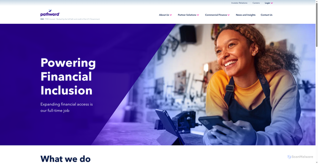 Security scan screenshot of https://pathward.com