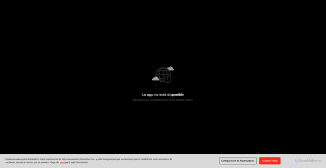 Security scan screenshot of https://www.univisionnow.com/