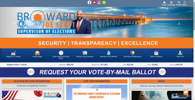 Security scan screenshot of https://browardvotes.gov/