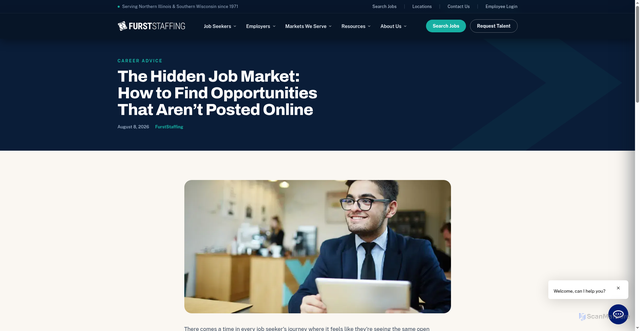 Security scan screenshot of https://furststaffing.com/news/2025-03-15-the-hidden-job-market-how-to-find-opportunities-that-arent-posted-online
