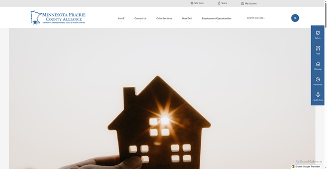 Security scan screenshot of https://mnprairie.gov/