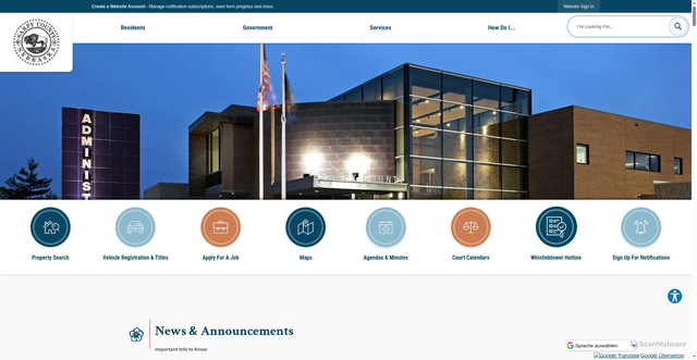 Security scan screenshot of https://www.sarpy.gov