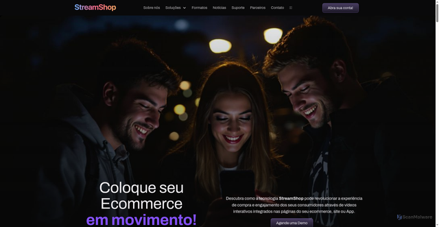 Security scan screenshot of https://streamshop.com.br