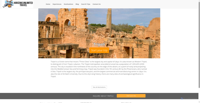 Security scan screenshot of https://www.horizonsunlimitedtravel.com/location/tripoli