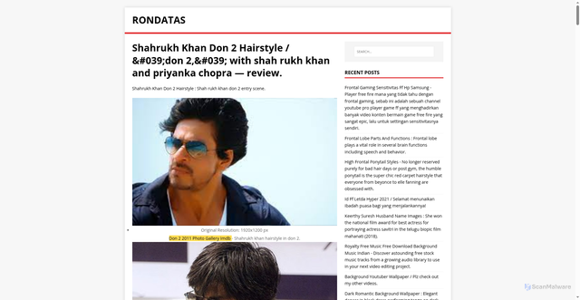 Security scan screenshot of https://sataron.pages.dev/posts/shahrukh-khan-don-2-hairstyle/
