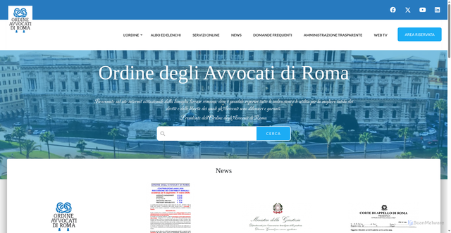 Security scan screenshot of https://www.ordineavvocatiroma.it/