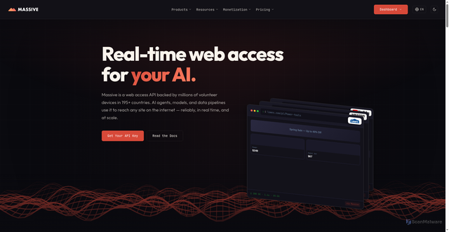 Security scan screenshot of https://joinmassive.com