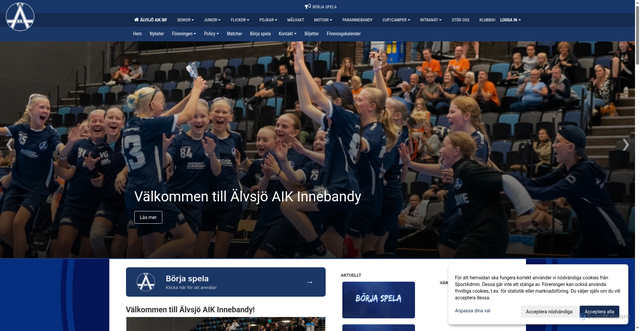 Security scan screenshot of https://www.alvsjoaikinnebandy.se/