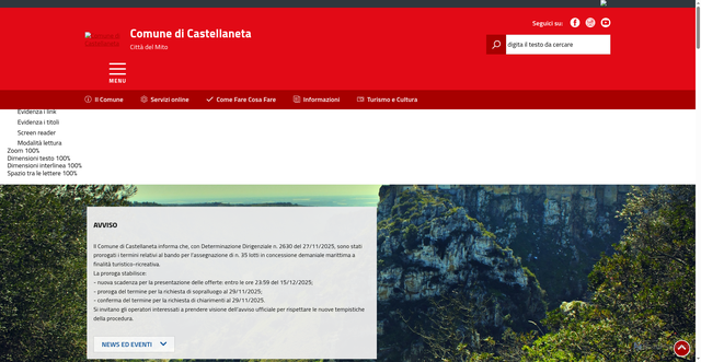 Security scan screenshot of https://www.comune.castellaneta.ta.it/
