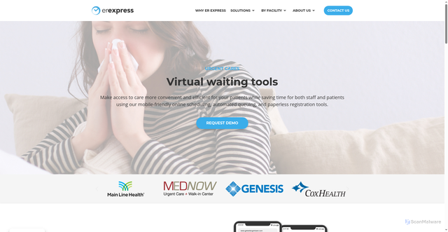 Security scan screenshot of https://erexpress.com