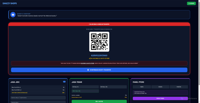 Security scan screenshot of https://websitedanzzystoree-9vinbt3kol.edgeone.dev/