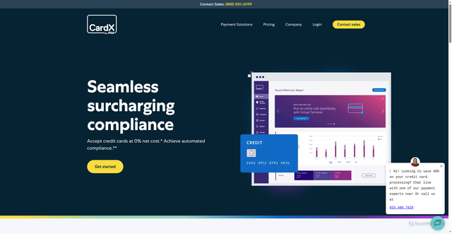 Security scan screenshot of https://cardx.com