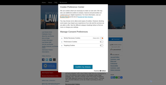 Security scan screenshot of https://digitalcommons.law.seattleu.edu/sulr/vol32/iss2/3/