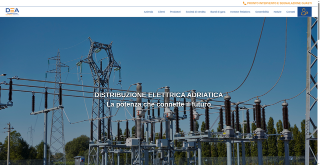 Security scan screenshot of https://www.deaelettrica.it/