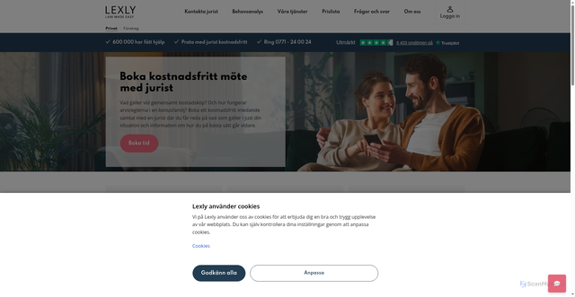 Security scan screenshot of https://lexly.se/