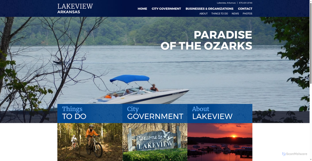 Security scan screenshot of https://cityoflakeviewar.gov/