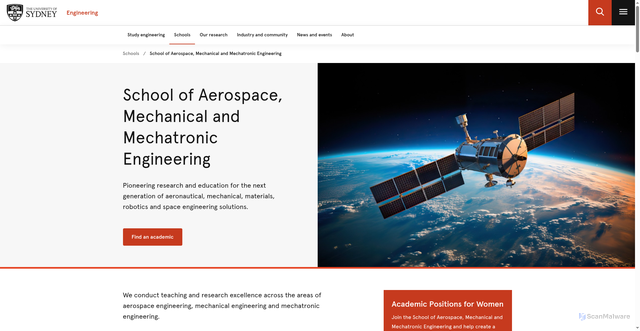 Security scan screenshot of https://web.aeromech.usyd.edu.au