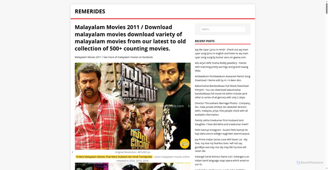 Security scan screenshot of https://sedireme.pages.dev/posts/malayalam-movies-2011