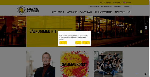 Security scan screenshot of https://www.kau.se