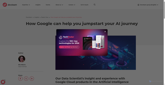 Security scan screenshot of https://www.devoteam.com/expert-view/how-google-can-help-you-jumpstart-your-ai-journey/