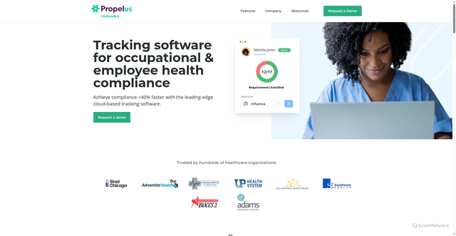 Security scan screenshot of https://immuware.com