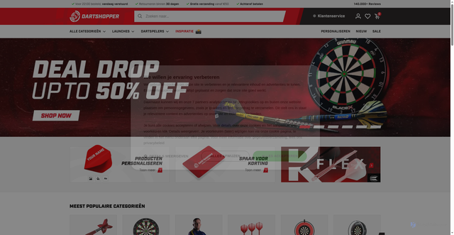 Security scan screenshot of https://www.dartshopper.nl