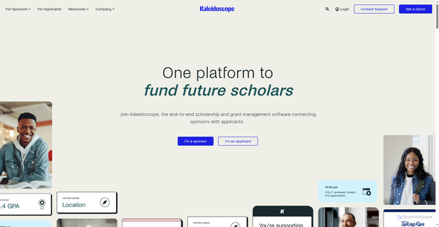 Security scan screenshot of https://mykaleidoscope.com