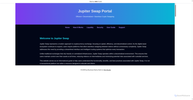 Security scan screenshot of https://official-jupitare.wixstudio.com/us-en