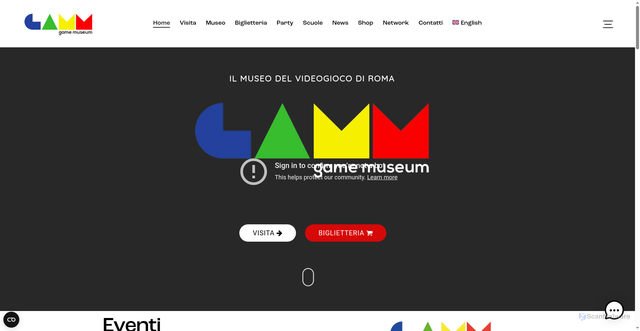 Security scan screenshot of https://www.gammuseum.com/
