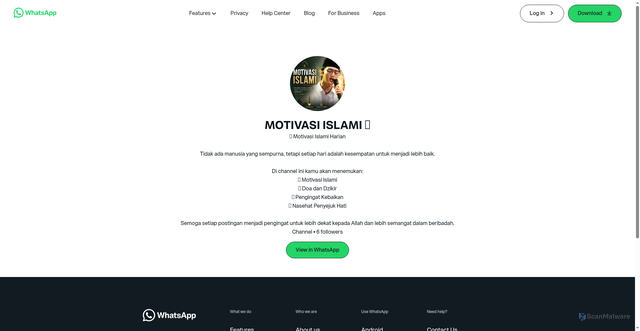 Security scan screenshot of https://saluran-wa-islami.pages.dev/