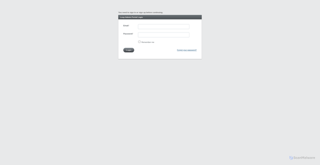 Security scan screenshot of https://api.joinloop.com
